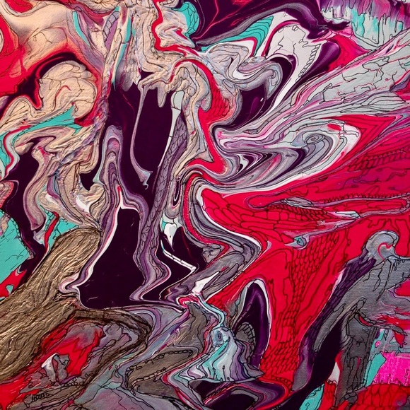 Lucid Trip, trippy, psychedelic, bright, fluorescent, wall art, design painting. - Picture 3 of 9